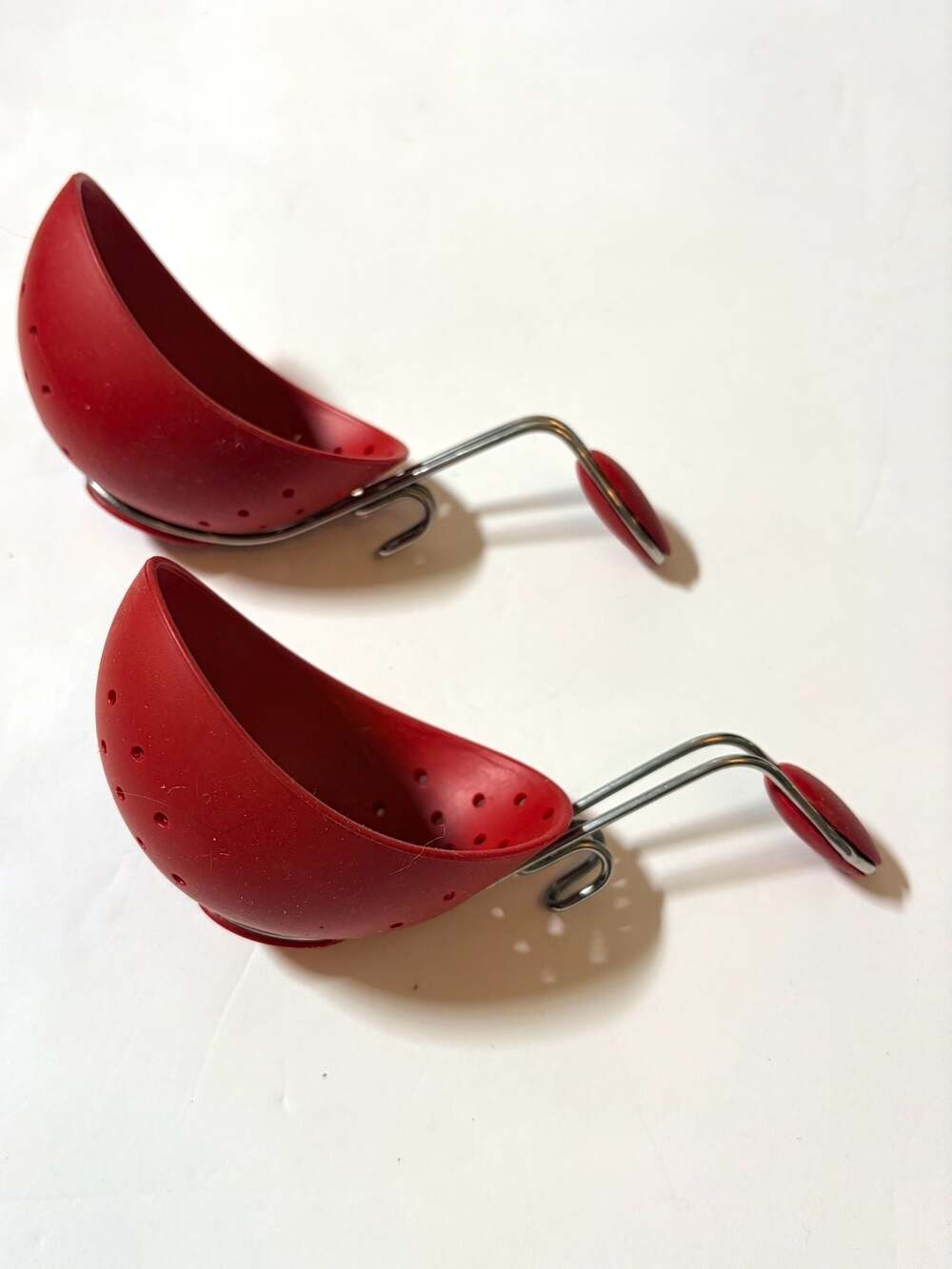 Cuisipro egg poacher red 2 pk